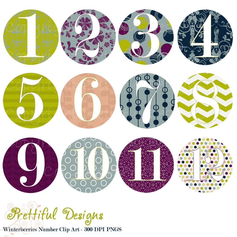 number designs clip art