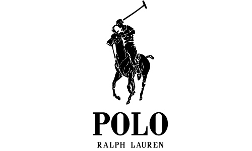 Ralph Lauren Polo logo featuring a polo player on horseback with mallet, above bold "POLO" and "RALPH LAUREN" text.