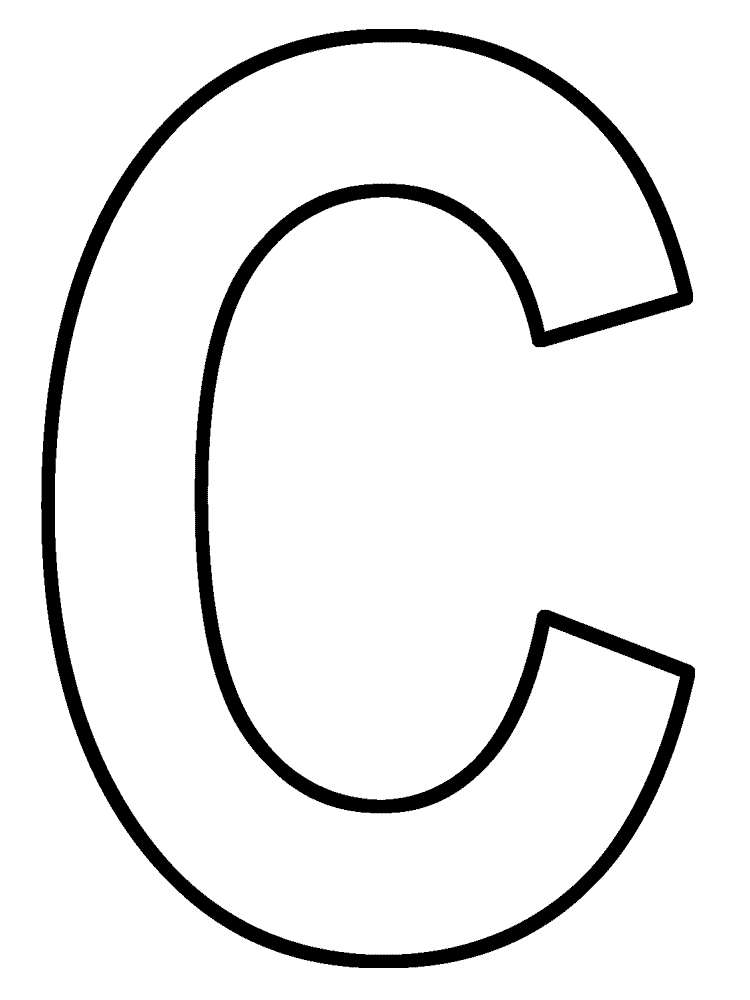 letter c for colouring - Clip Art Library