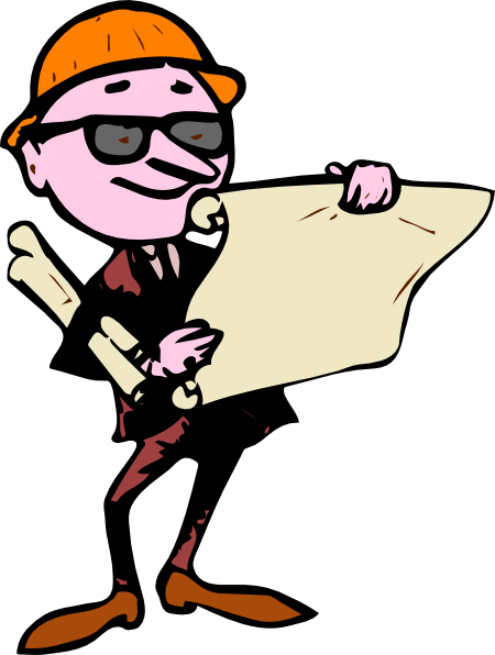 Engineer Cartoon Plans Site Clip Art 