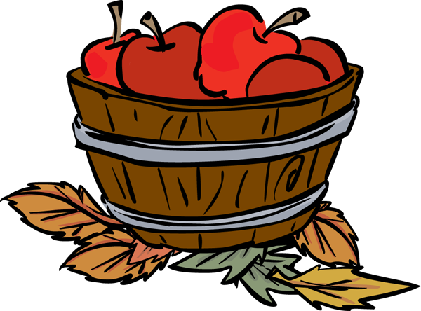 Basket Full of Red Apples Clip Art 