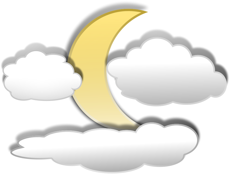 Full Moon With Clouds Clipart 