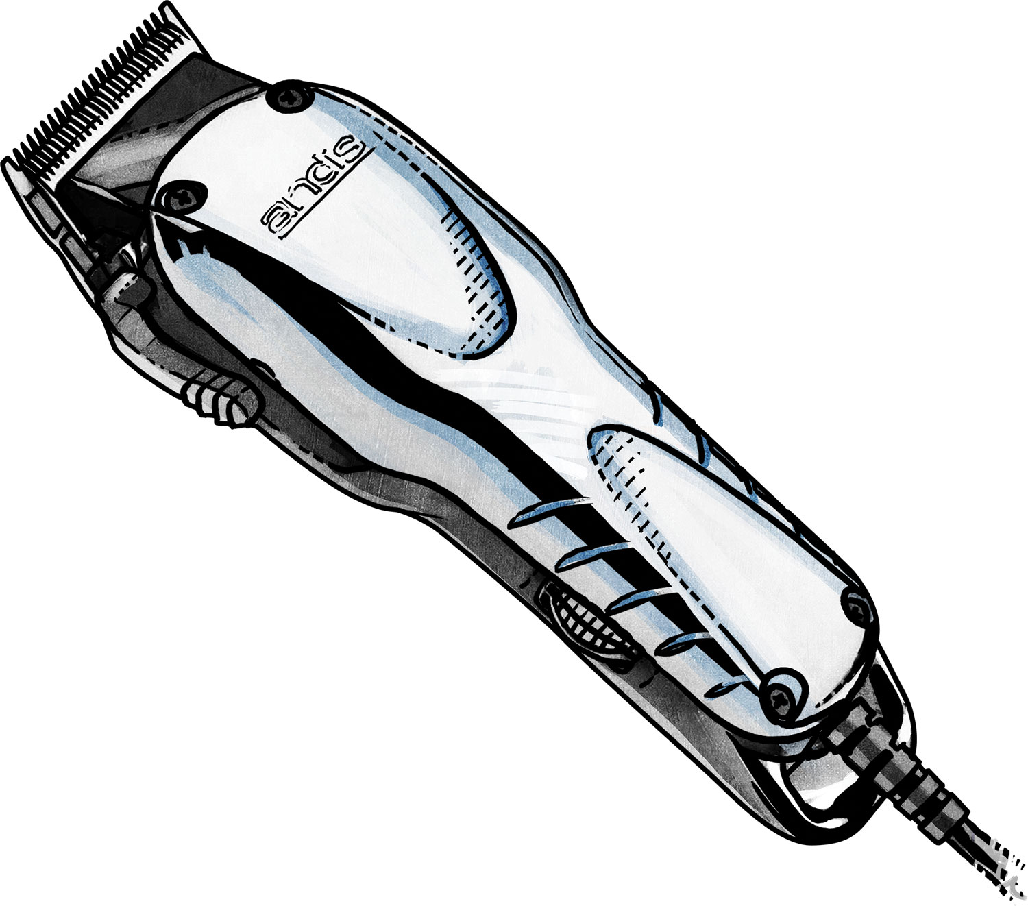 barber clippers drawing