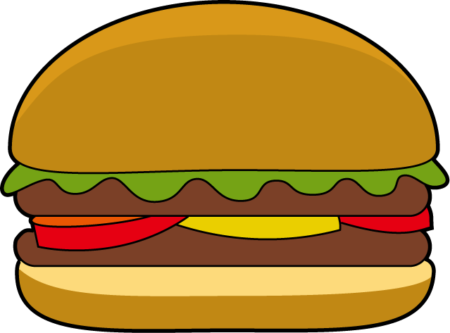 Hamburger cartoon burger clipart image