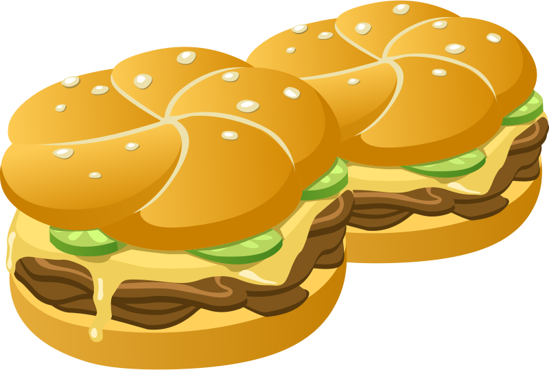 Hamburger burger clipart free clipart image