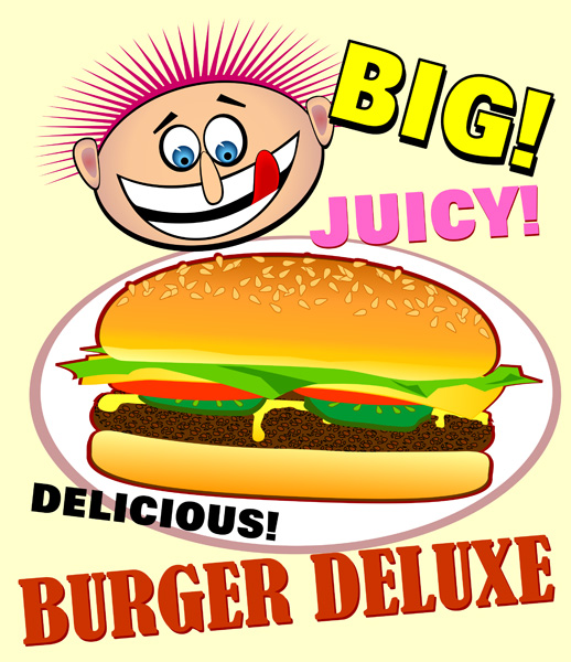 Hamburger burger clipart free clipart image