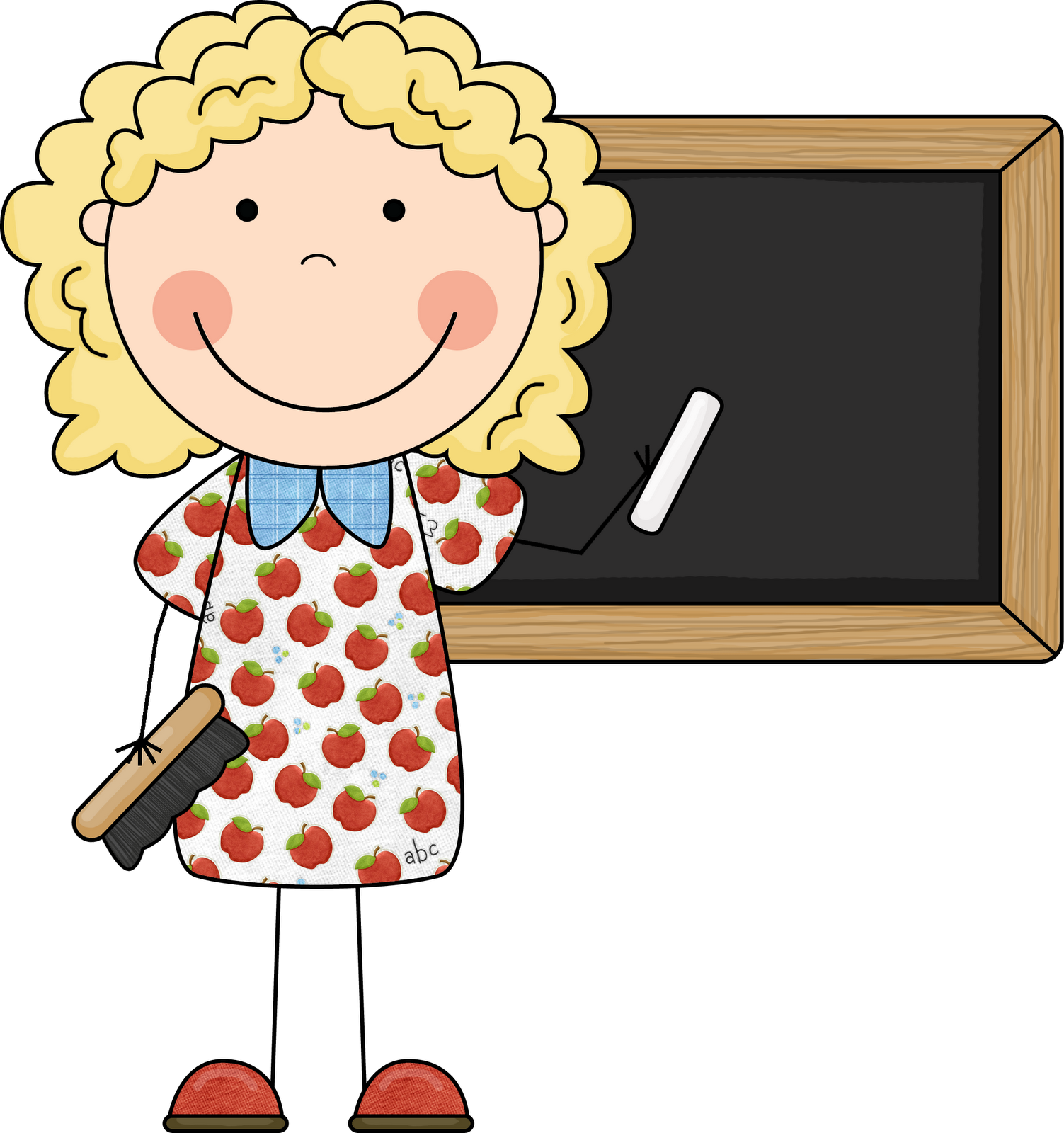 Friendly Cartoon Teacher Illustration for Education Websites