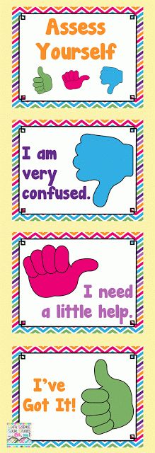 Self-Assessment Cards for Students - Visual Emotional Check-In Tools