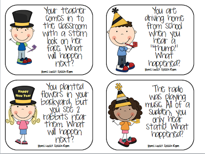 Creative Writing Prompts for Kids - Story Starter Cards with Illustrations