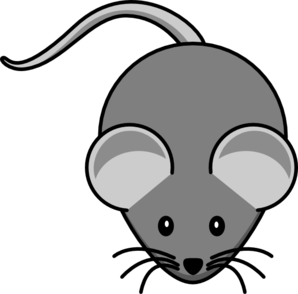 Simple Mouse Dark Grey Clip Art 