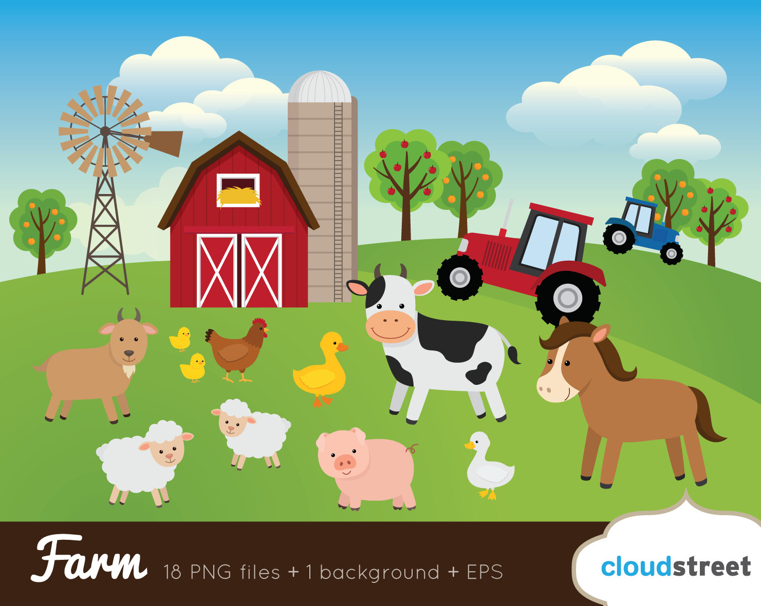 Popular items for farm clip art