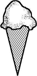 Ice Cream Cone Black And White 