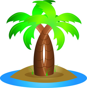 Tropical Island Border Clipart 