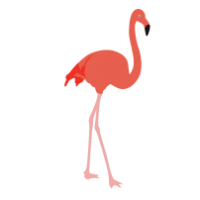 Flamingo Illustration - Pixel Art Vector Graphic for Web & Print