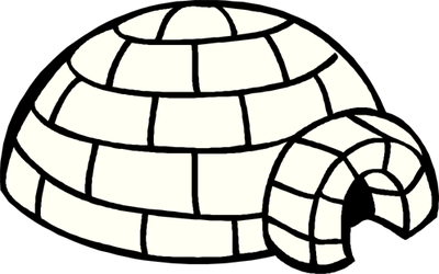 Igloo Illustration - Traditional Inuit Snow Shelter Design