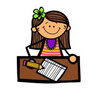 Student Writing at Desk - Educational Illustration for Learning Resources