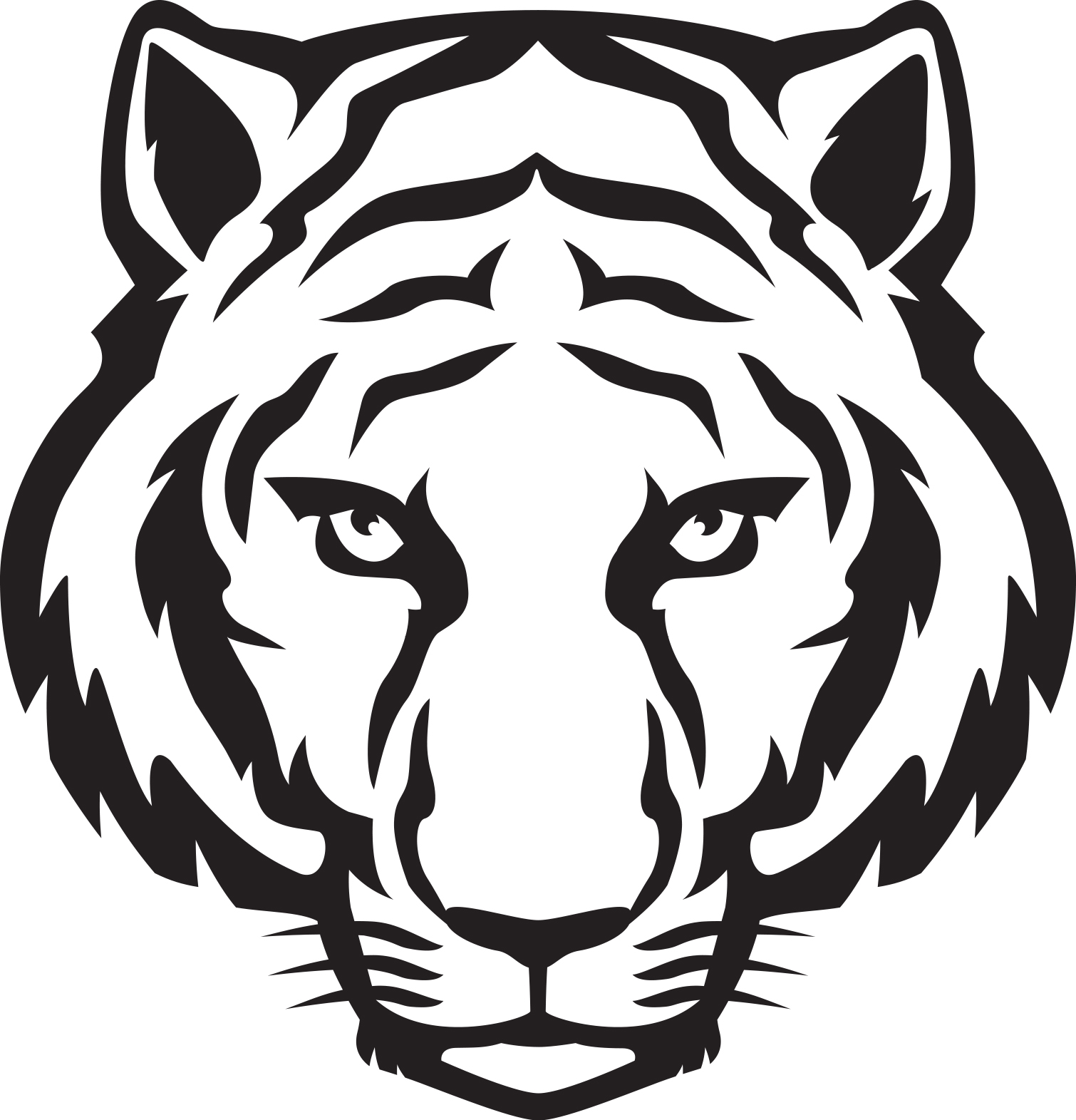 Tiger Face Vector Illustration - Free Download & Usage Guide