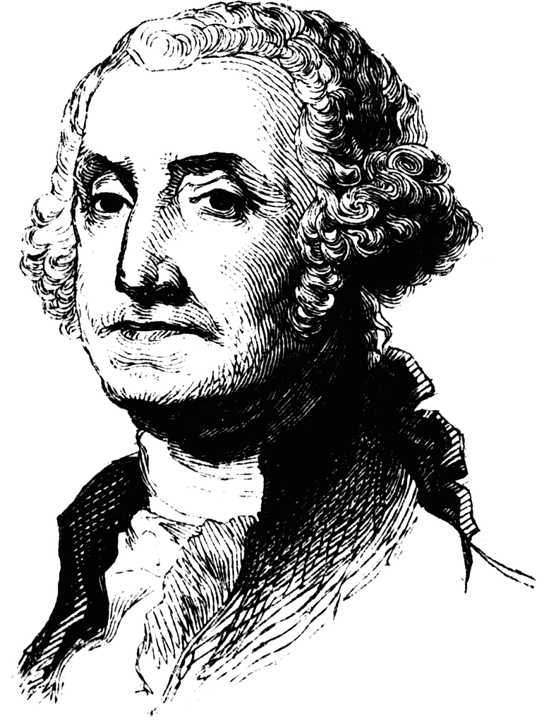 George Washington Portrait - Historical Engraving from the Revolutionary Era