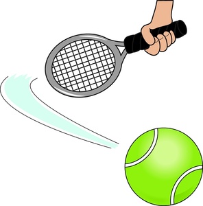 Tennis Racket and Ball in Action - Illustration of Forehand Stroke