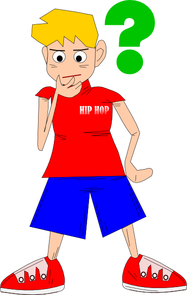 Confused Teen Boy Thinking - Hip Hop Style Illustration