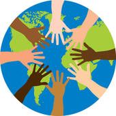 Global Unity Symbol - Hands Around the World Illustration