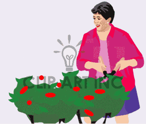 Trimming Plants Clipart 