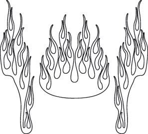 Free Flame Outline Vector Graphics for Tattoo, Decal & Design Projects