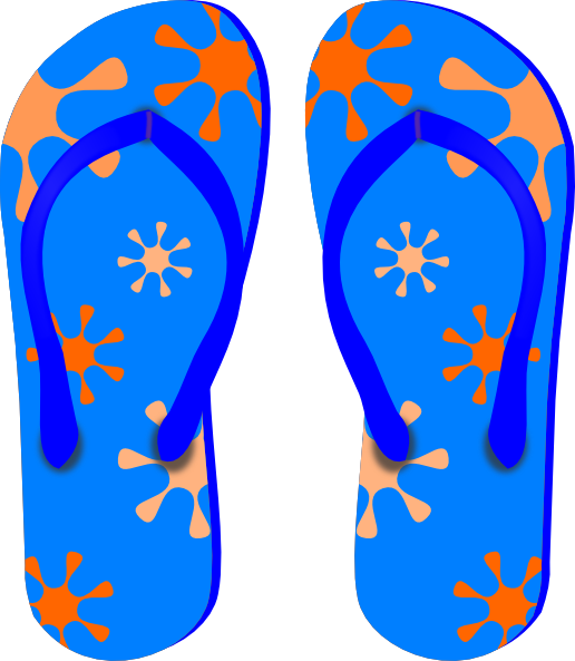 Blue Flip Flops Clip Art 