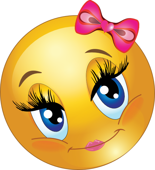 Cute Lovely Girl Smiley Emoticon Clipart