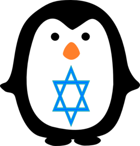 Penguin With Jewish Star Clip Art 