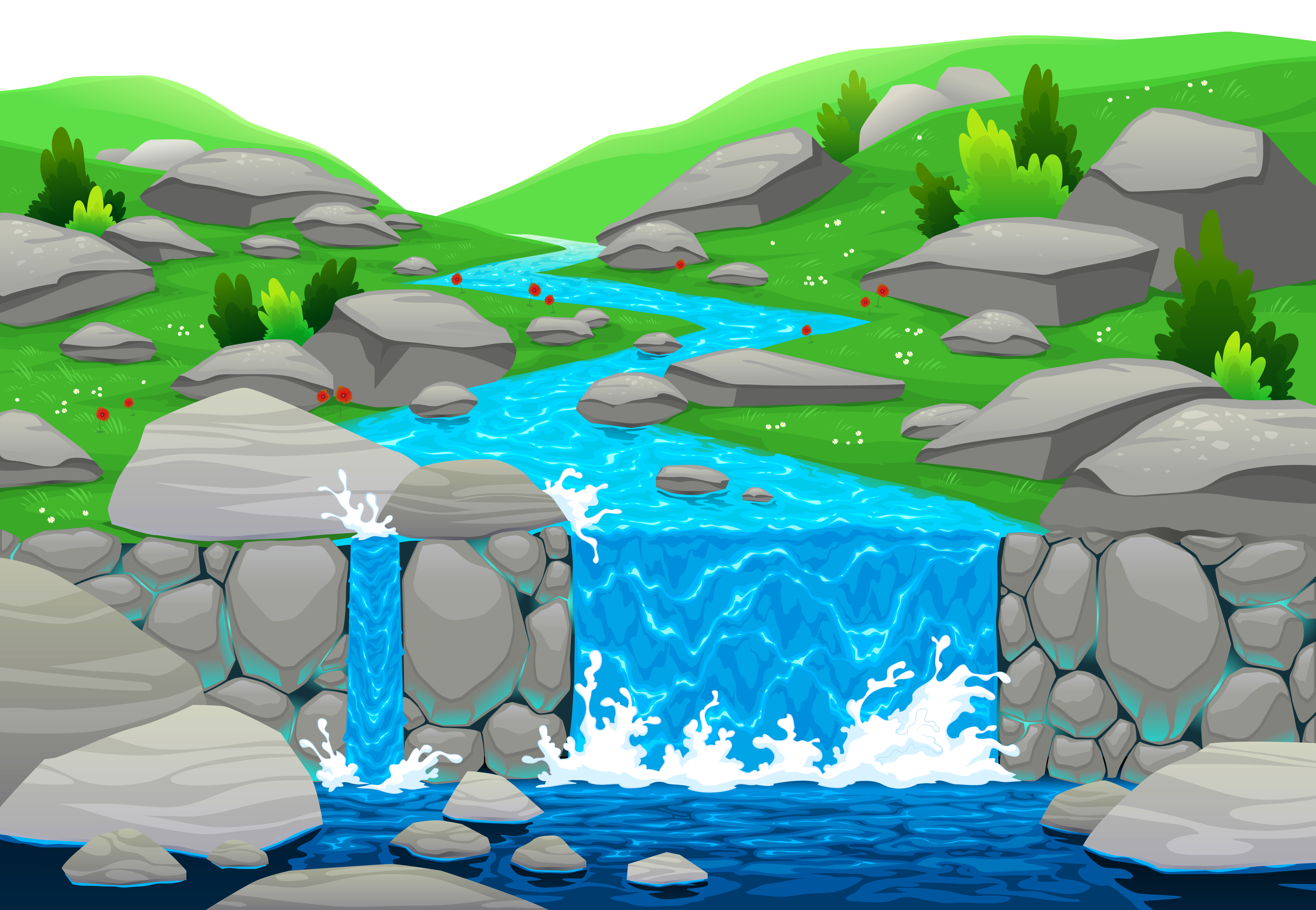 Download Waterfall Png Clip Art Image Waterfall No Background Clipart ...
