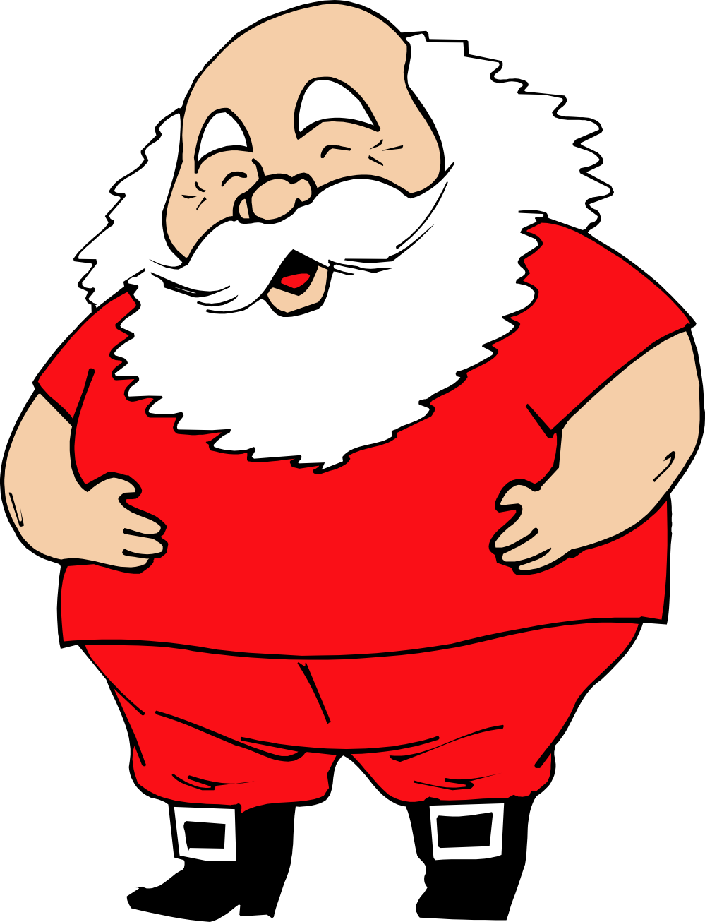 santa without hat clipart - Clip Art Library