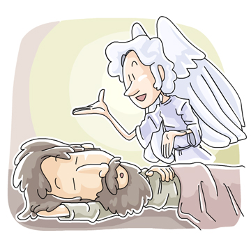 Christian clipArts _ Angel appeared in Joseph&dream 