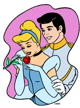 Cinderella and Prince Charming Clip Art Image 