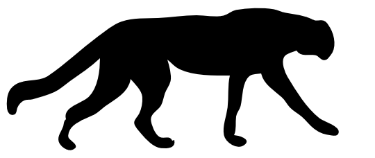 Cheetah Silhouette Image - Free Download for Wildlife and Design Projects
