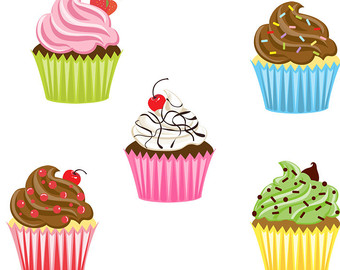 cupcake clipart ??“ Etsy 
