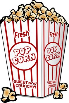 Fresh Popcorn Illustration - Sweet & Crunchy Snack Icon