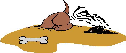 dog digging hole clipart - Clip Art Library