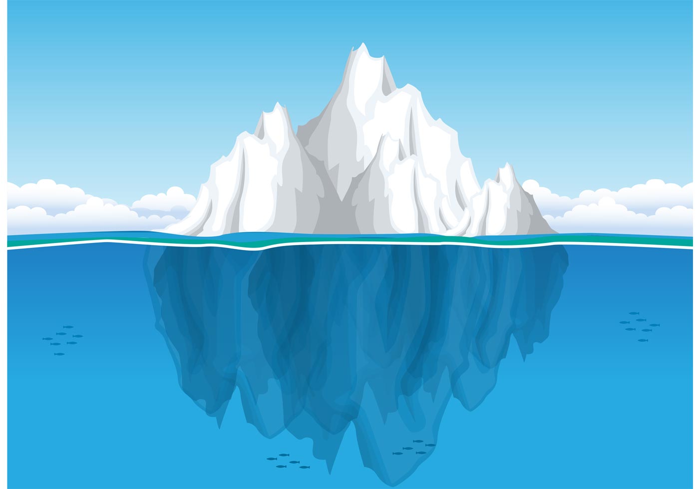 iceberg drawing diagram