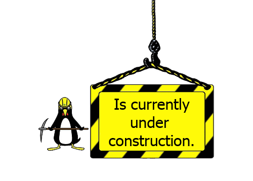 Website Under Construction - Penguin Builder Sign Illustration