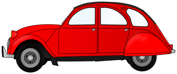 Red sports car top view clip art at vector clip art image