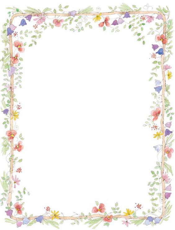 Printable Floral Border Template - Free Download for Cards & Invitations