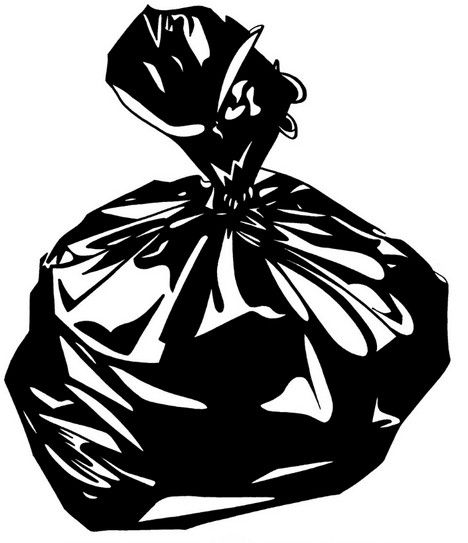 Bag In Garbage Can Clipart