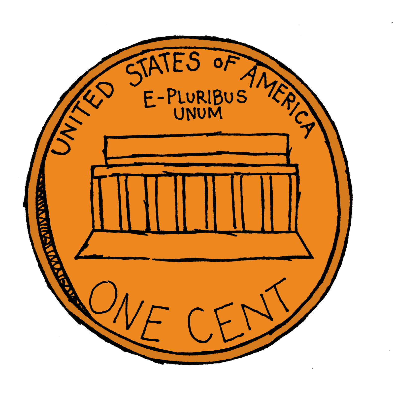 Penny Front And Back Clip Art