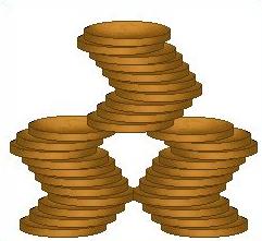 Visual Representation of Financial Growth and Savings Stacks