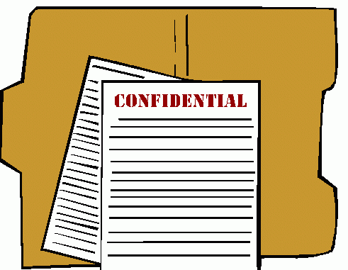 confidential documents clipart
