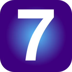 Number 7 Icon - Clean Digital Graphic for Apps and Websites