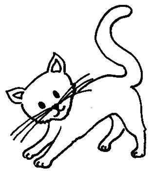 Cat clip art black and white free clipart image 3