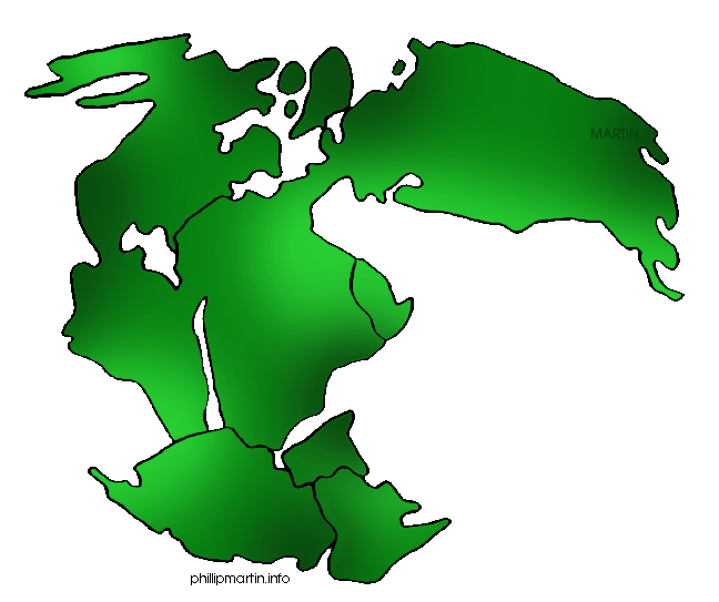 Pangaea Supercontinent Map - Geological Reconstruction