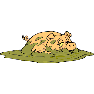 Pig in Mud clipart, cliparts of Pig in Mud free download